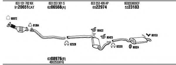 WALKER AD25045 Система випуску ОГ