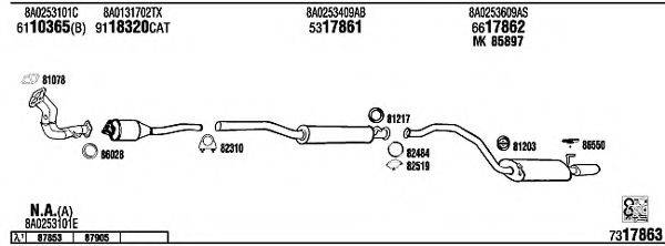 WALKER AD80047 Система випуску ОГ