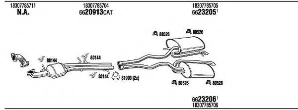 WALKER BWT13043 Система випуску ОГ