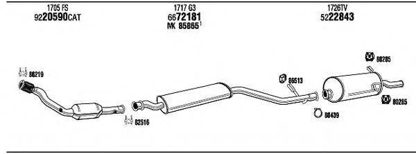 WALKER CI16044 Система випуску ОГ