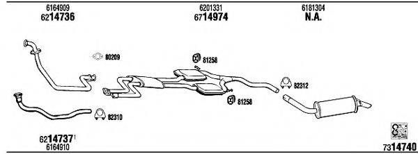 WALKER FO31176 Система випуску ОГ