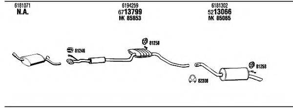 WALKER FO56009 Система випуску ОГ