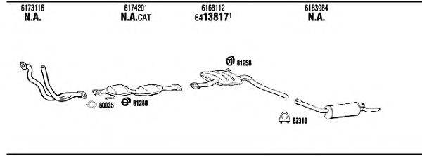 WALKER FO60344 Система випуску ОГ