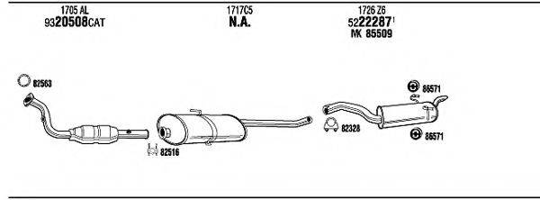 WALKER PET11425 Система випуску ОГ