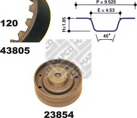 MAPCO 23805 Комплект ременя ГРМ