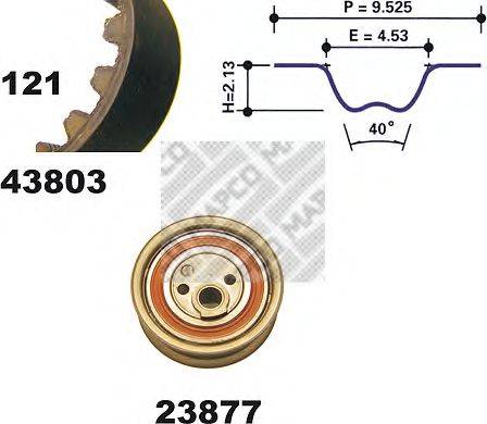 MAPCO 23814 Комплект ременя ГРМ