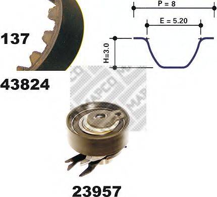 MAPCO 23824 Комплект ременя ГРМ