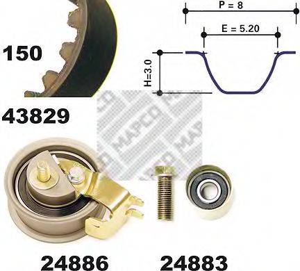 MAPCO 23831 Комплект ременя ГРМ