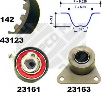 MAPCO 23123 Комплект ременя ГРМ