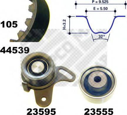 MAPCO 73539 Комплект ременя ГРМ