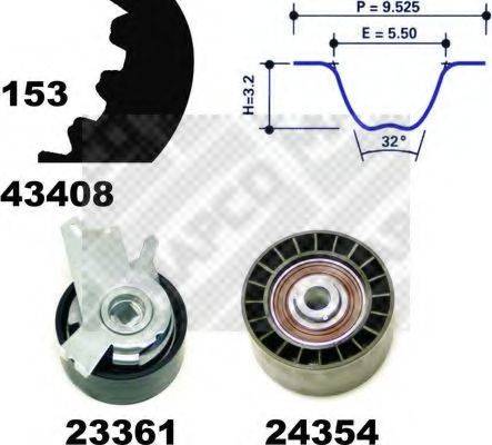 MAPCO 23420 Комплект ременя ГРМ