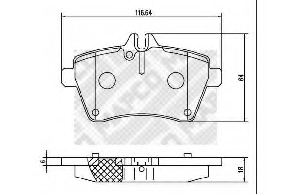 MAPCO 6839 Комплект гальмівних колодок, дискове гальмо