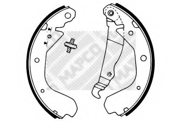 MAPCO 8808 Комплект гальмівних колодок