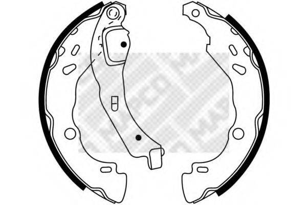 MAPCO 8847 Комплект гальмівних колодок