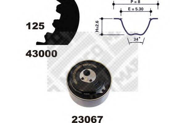 MAPCO 23000 Комплект ременя ГРМ