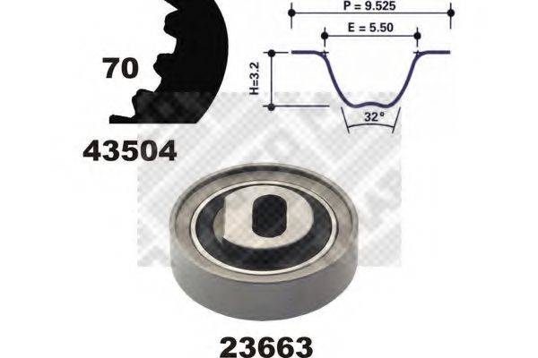 MAPCO 23504 Комплект ременя ГРМ