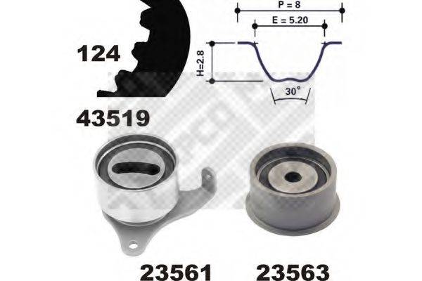 MAPCO 23519 Комплект ременя ГРМ