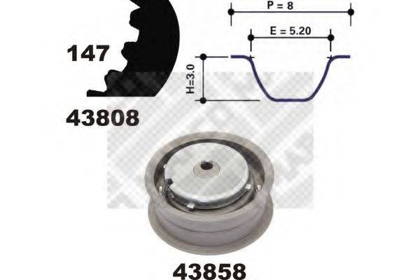 MAPCO 23826 Комплект ременя ГРМ