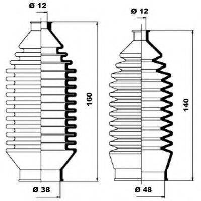 MOOG K150013 Комплект пильника, рульове керування