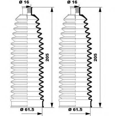 MOOG K150241 Комплект пильника, рульове керування