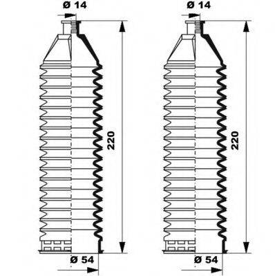 MOOG K150256 Комплект пильника, рульове керування