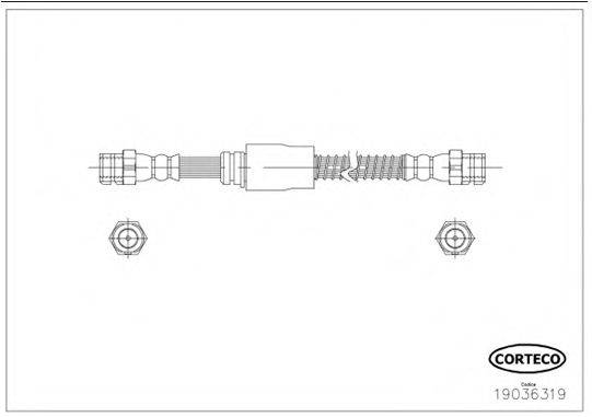 CORTECO 19036319 Гальмівний шланг