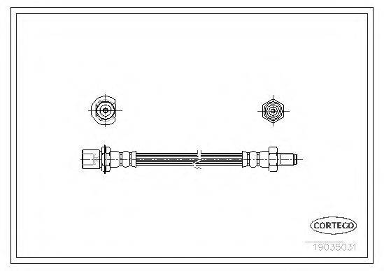 CORTECO 19035031 Гальмівний шланг