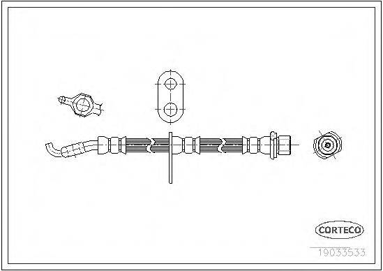 CORTECO 19033533 Гальмівний шланг