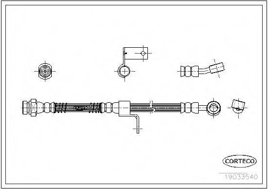 CORTECO 19033540 Гальмівний шланг