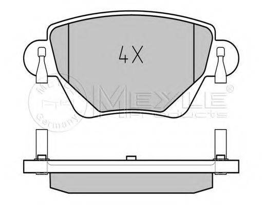 MEYLE 0252355717 Комплект гальмівних колодок, дискове гальмо