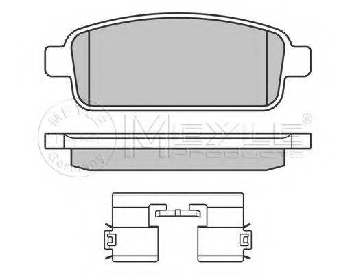 MEYLE 0252509616W Комплект гальмівних колодок, дискове гальмо