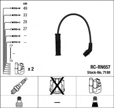 NGK 7198 Комплект дротів запалювання