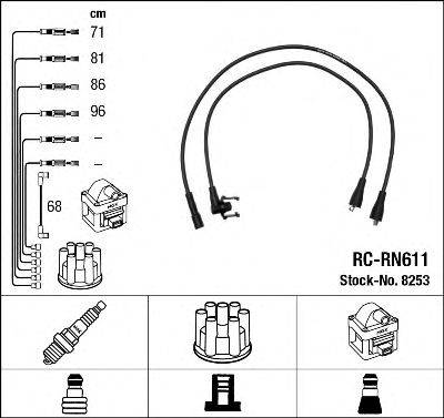 NGK 8253 Комплект дротів запалювання