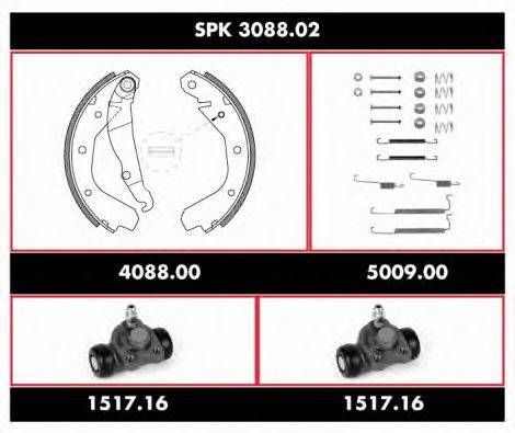 ROADHOUSE SPK308802 Комплект гальм, барабанний гальмівний механізм