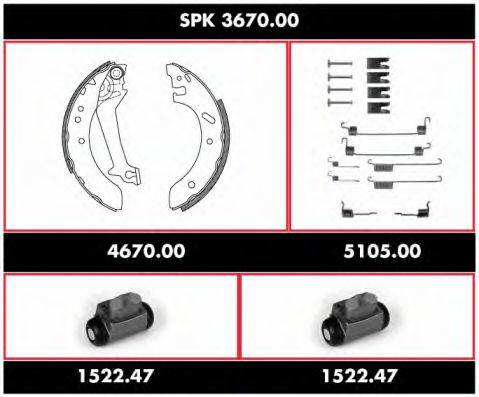 ROADHOUSE SPK367000 Комплект гальм, барабанний гальмівний механізм