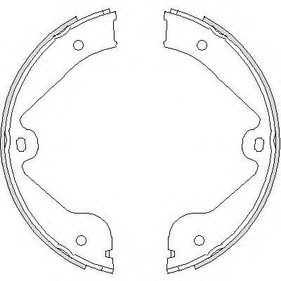 REMSA 473500 Комплект гальмівних колодок, стоянкова гальмівна система