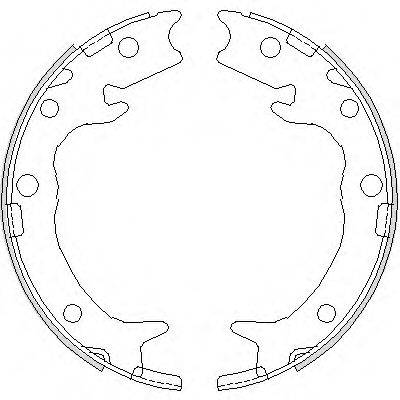 REMSA 473700 Комплект гальмівних колодок, стоянкова гальмівна система