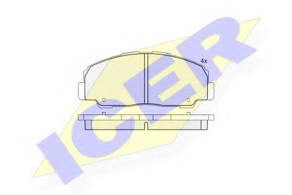 ICER 141022 Комплект гальмівних колодок, дискове гальмо