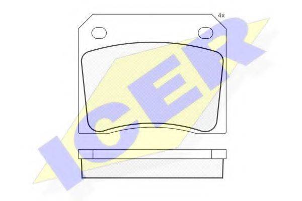 ICER 180036 Комплект гальмівних колодок, дискове гальмо
