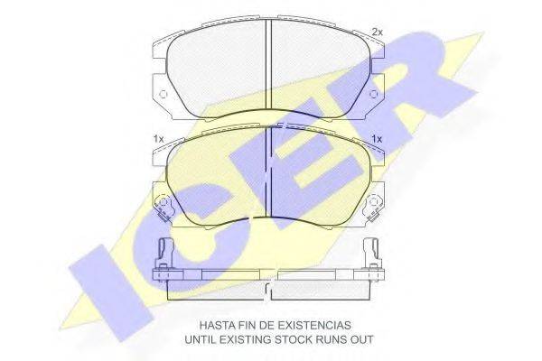 ICER 180999 Комплект гальмівних колодок, дискове гальмо