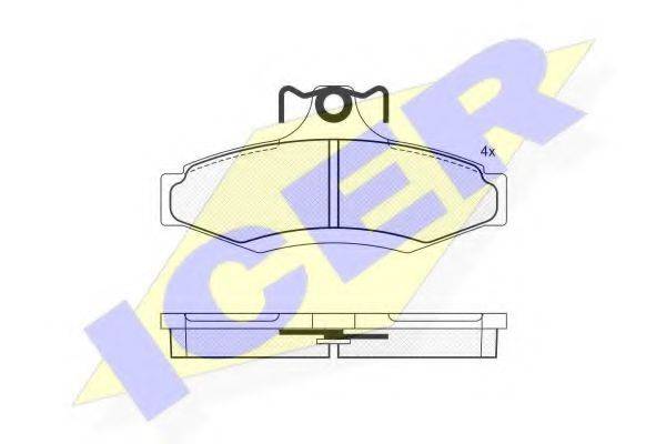 ICER 181261 Комплект гальмівних колодок, дискове гальмо