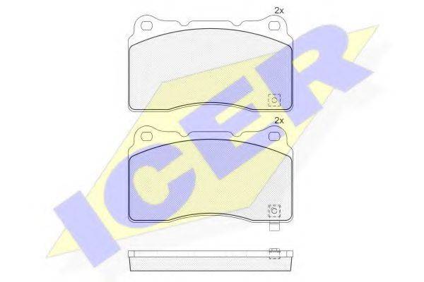 ICER 181585 Комплект гальмівних колодок, дискове гальмо