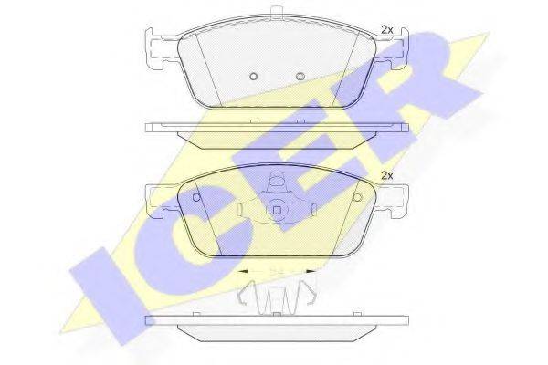 ICER 182134 Комплект гальмівних колодок, дискове гальмо