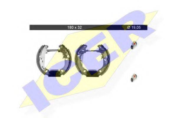 ICER 79KT0028C Комплект гальмівних колодок