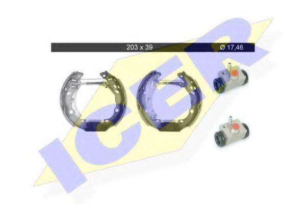 ICER 79KT0054C Комплект гальмівних колодок