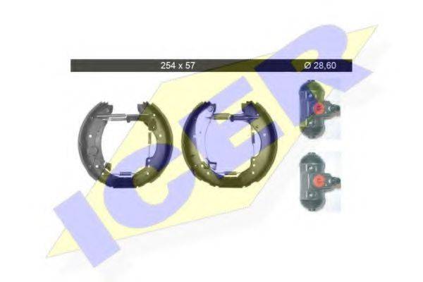 ICER 79KT0080C Комплект гальмівних колодок