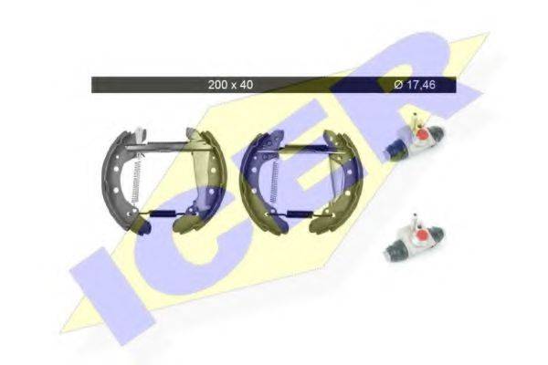 ICER 79KT0099C Комплект гальмівних колодок