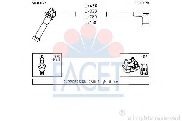 FACET 47245 Комплект дротів запалювання