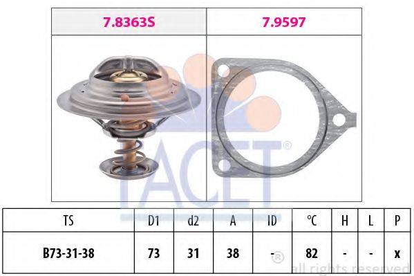 FACET 78441 Термостат, охолоджуюча рідина