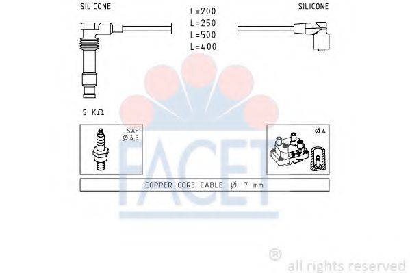 FACET 47247 Комплект дротів запалювання